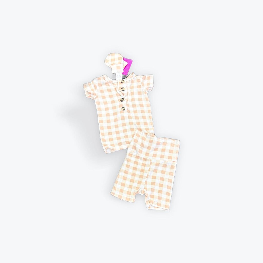 3 pc lou lou romper with mittens