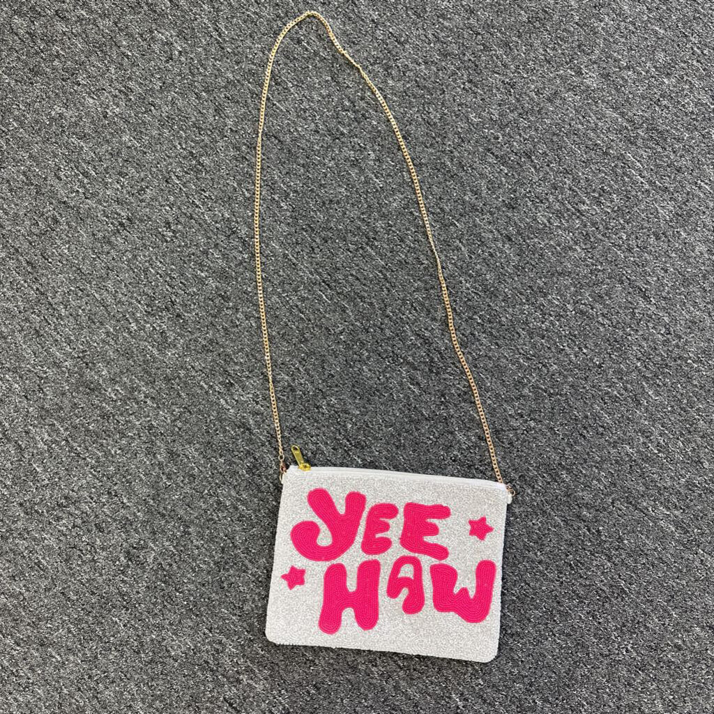 yee haw beaded purse