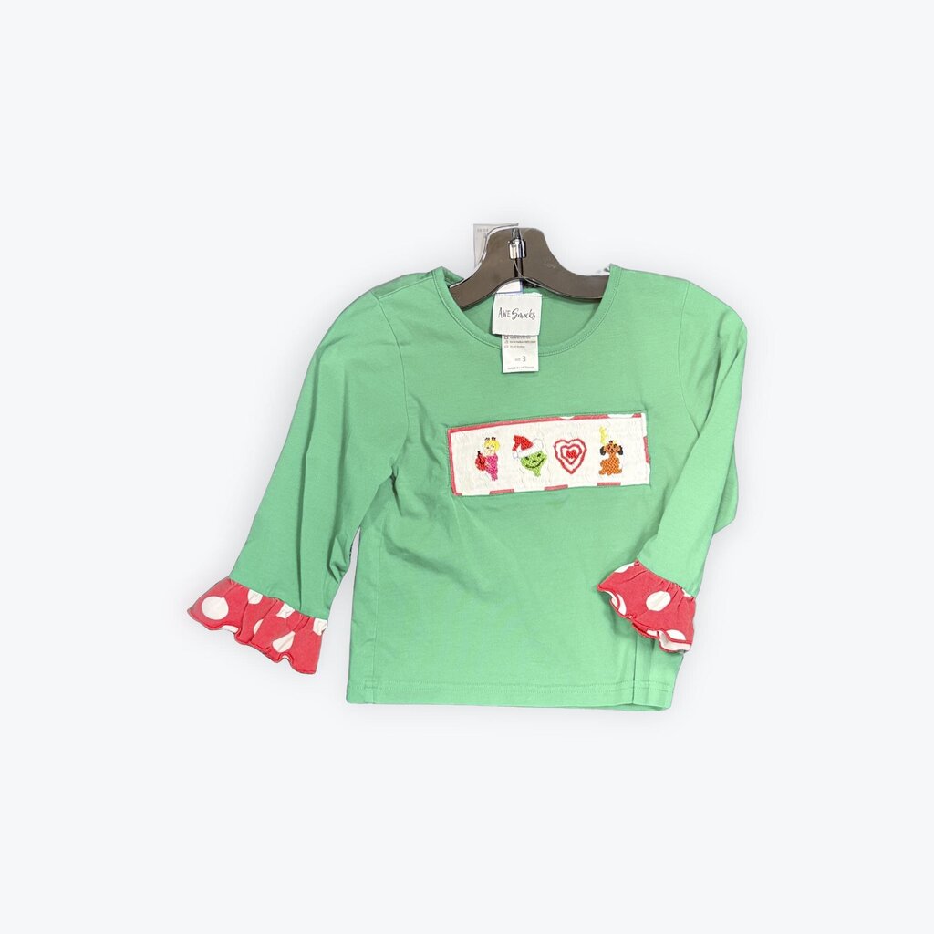 grinch smocked top