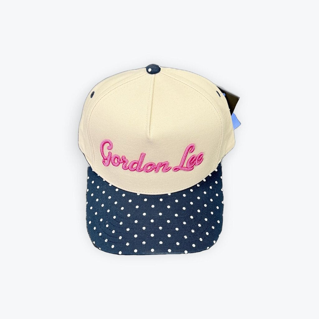 pink gl hat polka dot