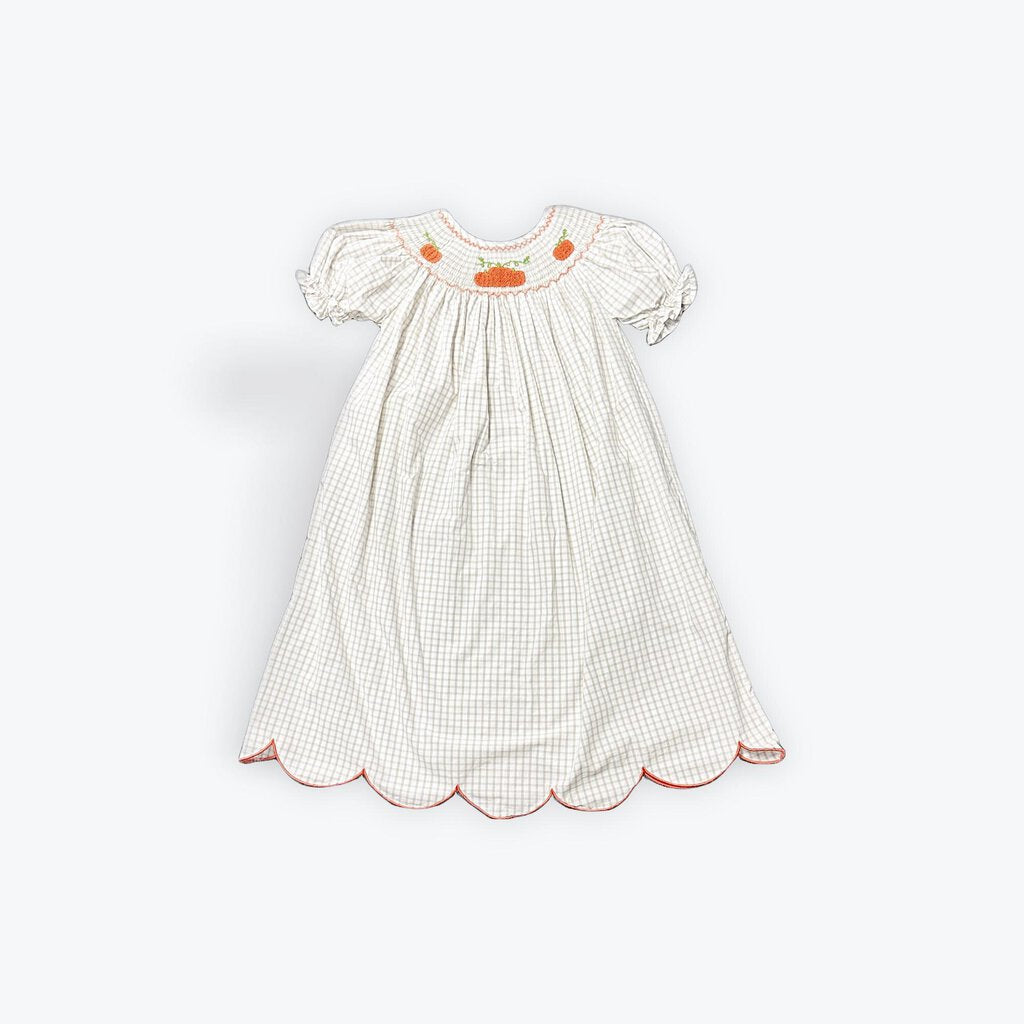 SMOCKED PUMPKIN DRESS