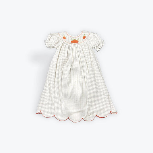 SMOCKED PUMPKIN DRESS