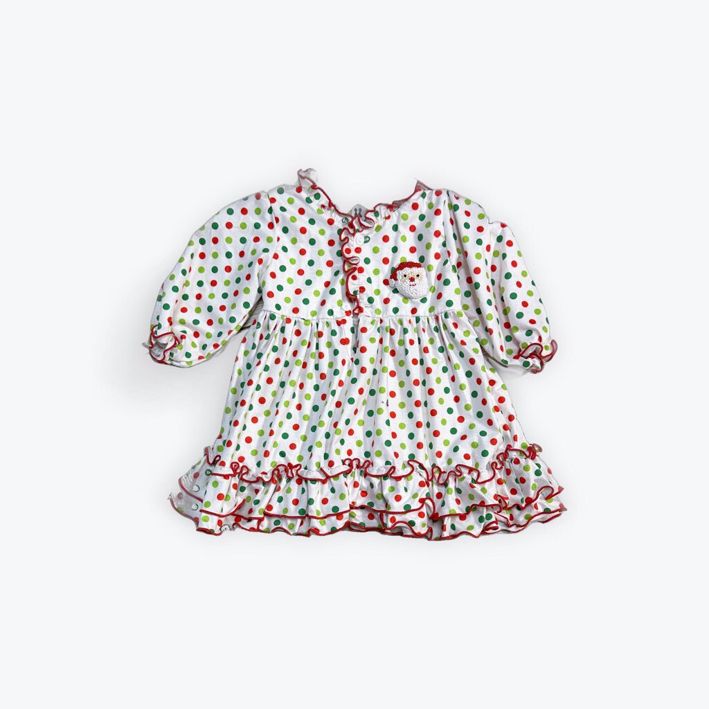 santa smocked gown