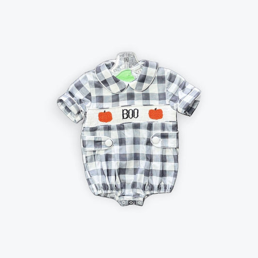 smocked boo romper