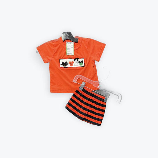 2 pc smocked halloween set