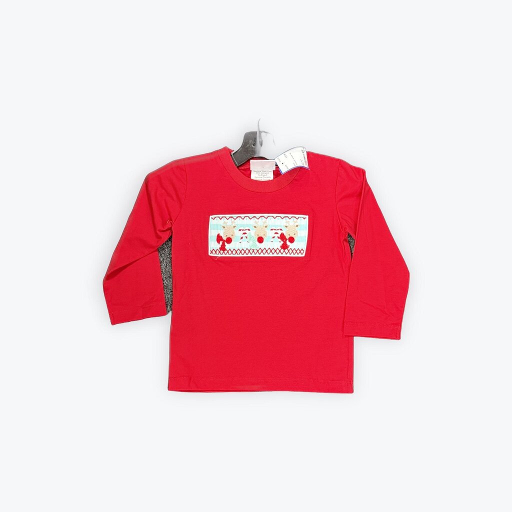 smocked reindeer tee