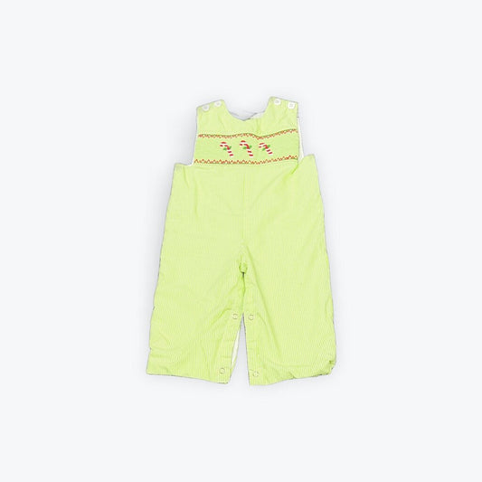 smocked candy cane romper