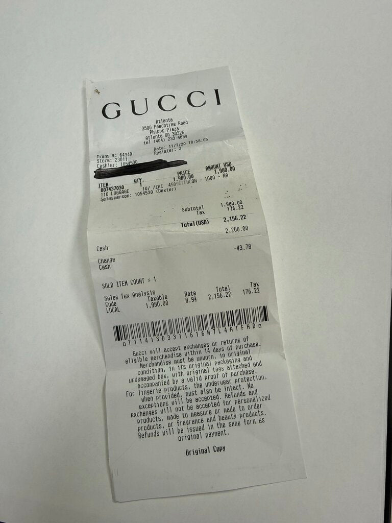 Authentic Gucci Signature leather backpack