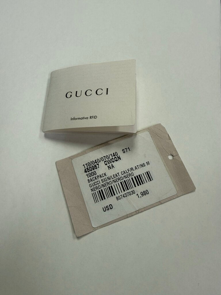 Authentic Gucci Signature leather backpack