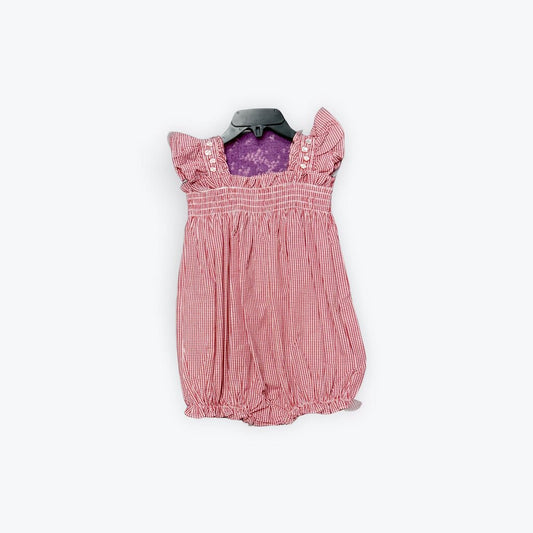 smocked basbeball romper