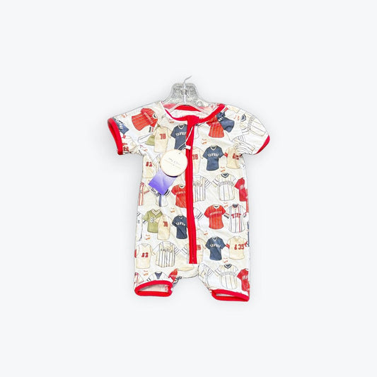 baseball bamboo romper