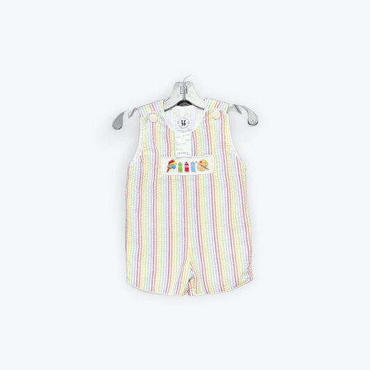 smocked painting romper