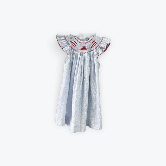 smocked flag dress