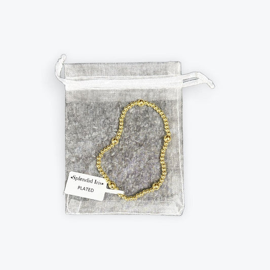 big bead golden bead splendid iris bracelet will not tarnish