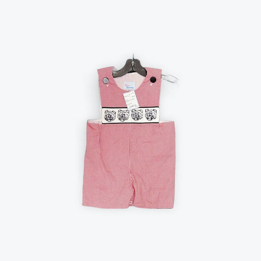 Smocked GA Bullgogs romper