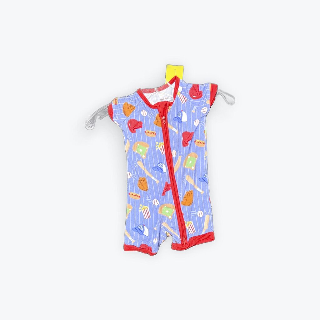 little sleepies baseball romper