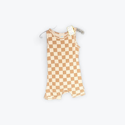 little one check romper