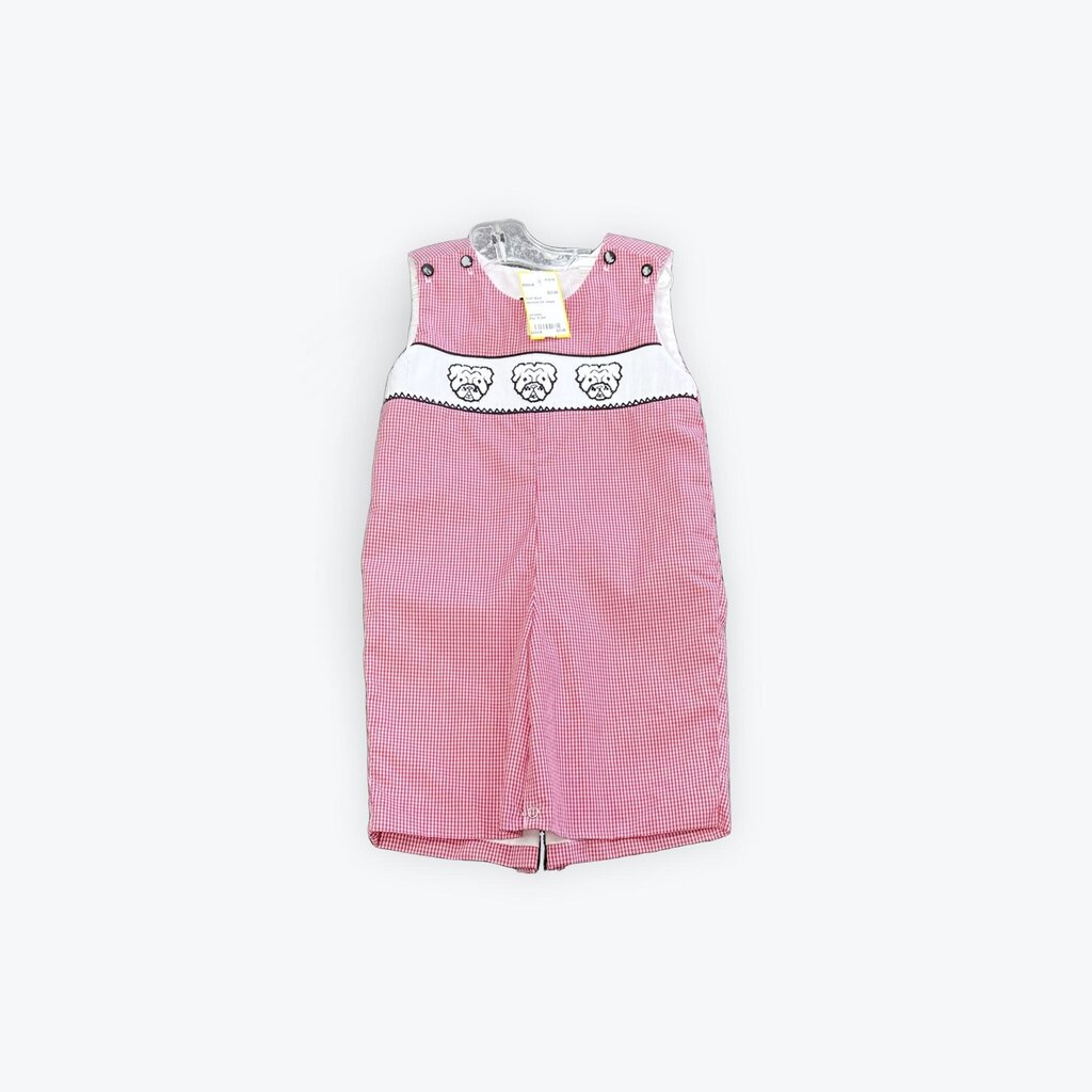 smocked GA romper