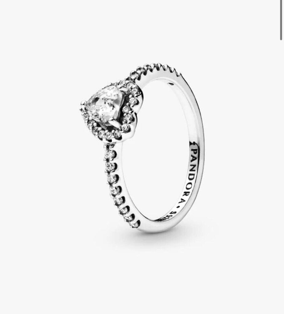 Pandora Elevated heart ring size 7