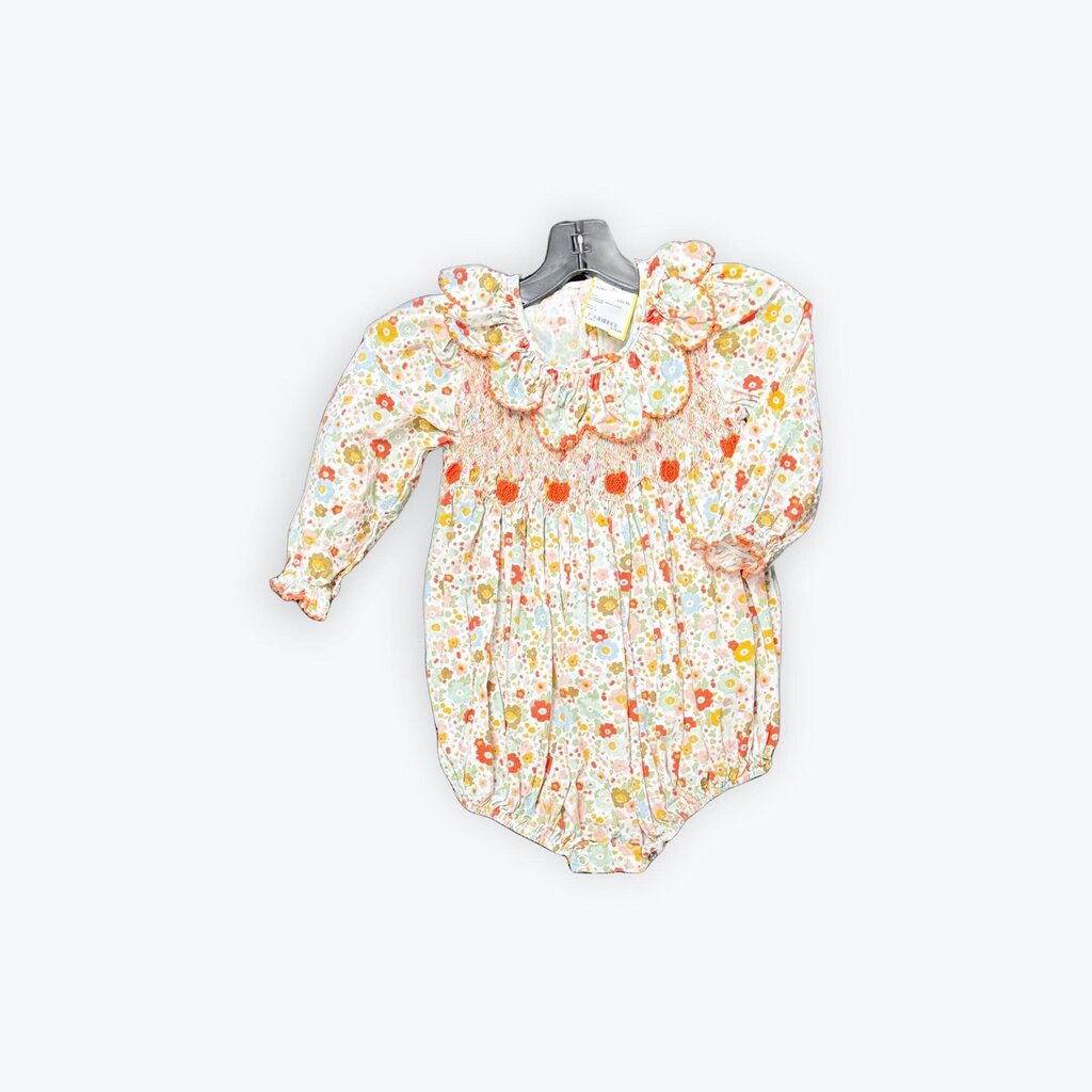 PUMPKIN SMOCKED ROMPER