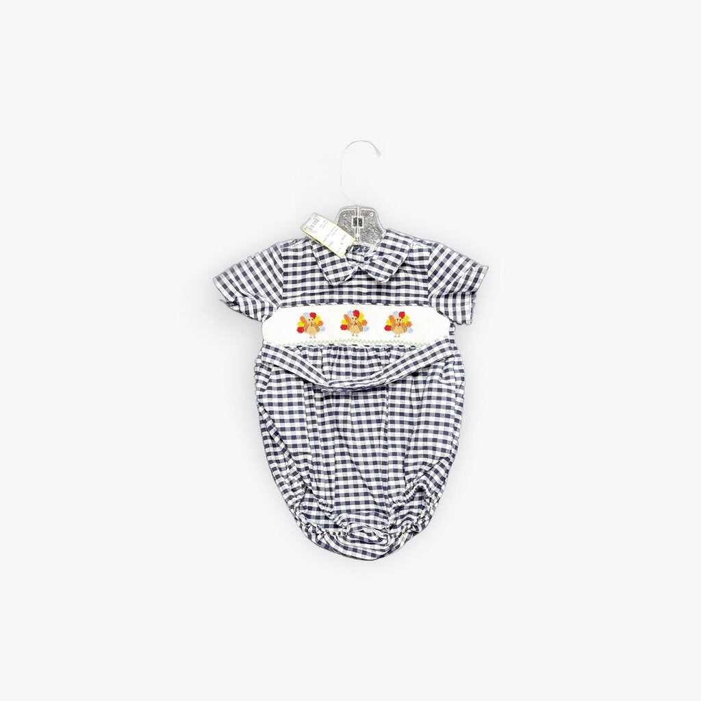 smocked turkley romper