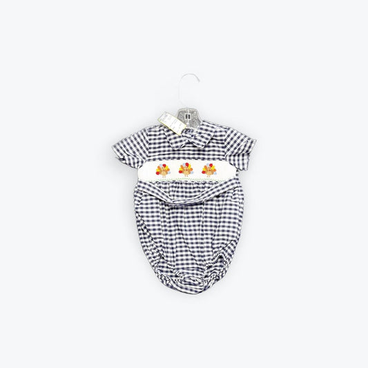 smocked turkley romper