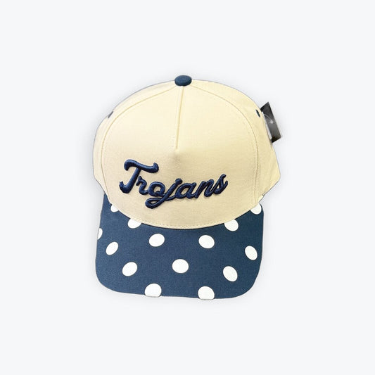 navy gl polka dot hat